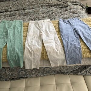 Izod Green and White Casual Bottoms